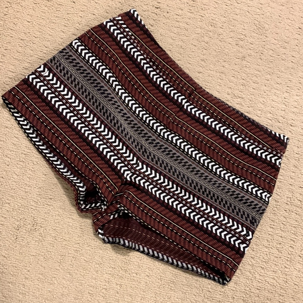 Tribal woven plus size shorts